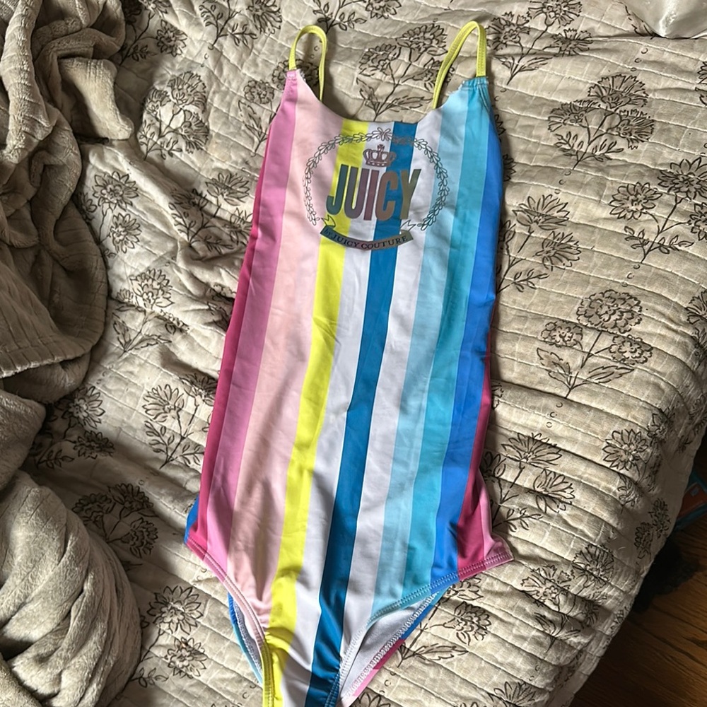 Juicy Couture Striped One Piece Swimsuit